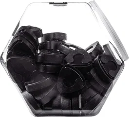 DUNLOP Lot de 60 porte-médiators en plastique Ergo - Noir