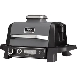 Ninja OG701EU Woodfire - Barbecue électrique, fumoir et air fryer - 7 programmes de cuisson avec technologie pour arômes de bois