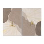 Home ESPRIT Toile Abstrait Homme Moderne Beige Moka (2 Unités)