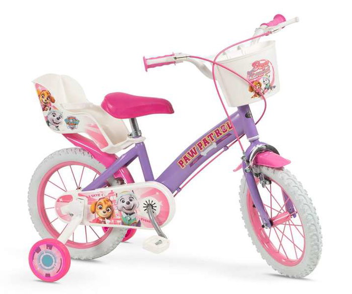 Toimsa Bicicleta Paw Patrol pour Fille 14" - Vélo Enfant 4 à 6 Ans (36 Moins) - Violet