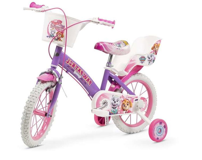 Toimsa Bicicleta Paw Patrol pour Fille 14" - Vélo Enfant 4 à 6 Ans (36 Moins) - Violet