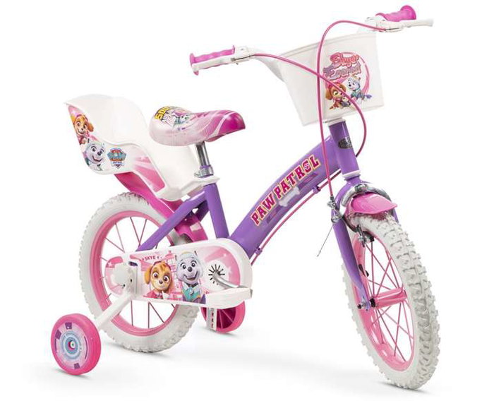 Toimsa Bicicleta Paw Patrol pour Fille 14" - Vélo Enfant 4 à 6 Ans (36 Moins) - Violet