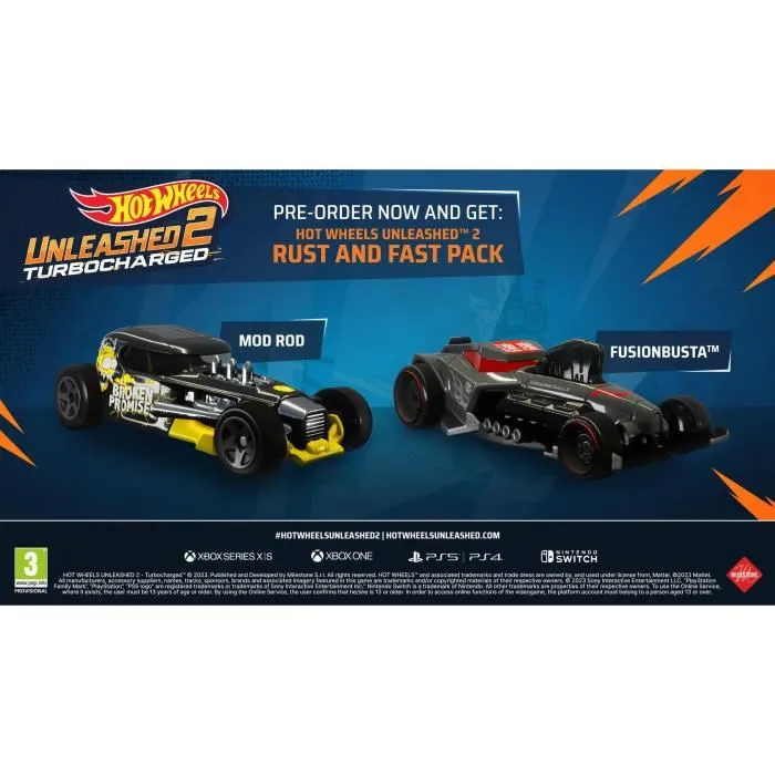 Milestone Hot Wheels Unleashed 2 Turbocharged - Jeu PS5 - Course arcade avec des nouveautés et des améliorations