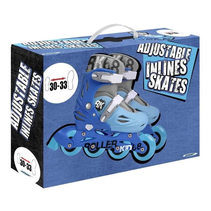 Stamp Rollers En Ligne Enfant Garçon Ajustables Taille 30-33 Bleu