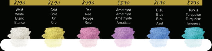 Finetec FINETEC® Premium set de aquarelles iridiscentes High Sparkle, 6 couleurs