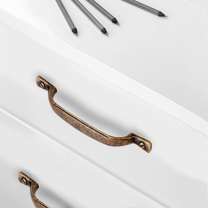 Emuca Poignée pour meubles Nairobi, L139mm, entraxe 96mm, Zamak, Bronze Emuca Poignée pour meubles Nairobi, L139mm, entraxe 96mm, Zamak, Bronze