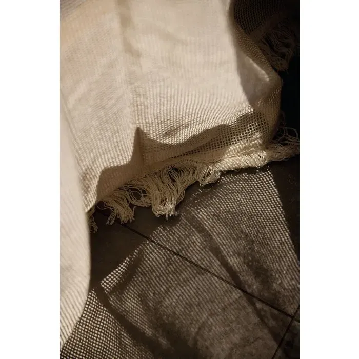 Poyet Motte - Rideau Marseillais tissé Ecru - 140 x 225 cm - 80% Coton - Fabriqué en France