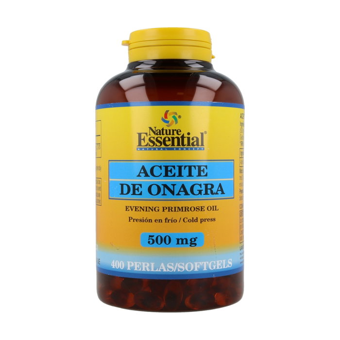 Nature Essential Huile d'Onagre 500mg (10% GLA) 400 perles Nature Essential Huile d'Onagre 500mg (10% GLA) 400 perles