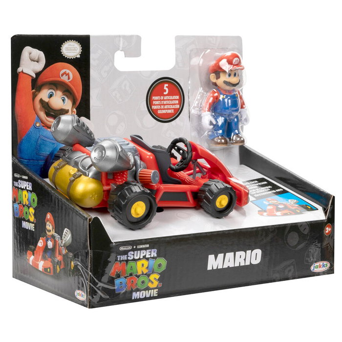 JAKKS PACIFIC - Figurine Super Mario Kart Mario, du film, en PVC, 7 cm