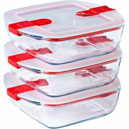 Pyrex Lot de 3 lunch box Cook & Heat 1 L en verre