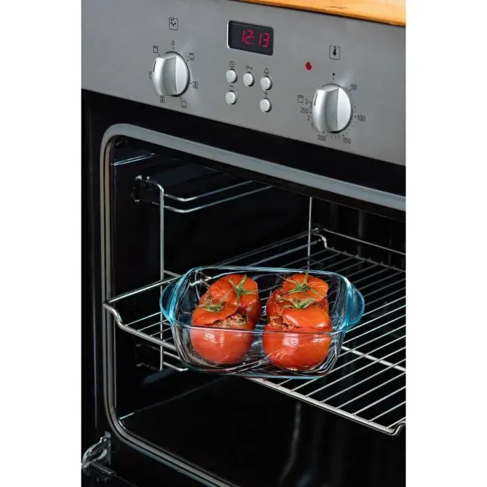 Pyrex Cook & Heat - Lot de 3 boîtes repas lunch box en verre carré 1 L avec couvercle à valves vapeur pour micro-ondes, four et congélateur, sans BPA Pyrex Cook & Heat - Lot de 3 boîtes repas lunch box en verre carré 1 L avec couvercle à valves vapeur pour micro-ondes, four et congélateur, sans BPA