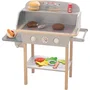 ROBA - Cuisine barbecue pour enfant en bois massif avec 14 accessoires (Gris / Naturel) - Jouet d'imitation culinaire éducatif