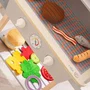 ROBA - Cuisine barbecue pour enfant en bois massif avec 14 accessoires (Gris / Naturel) - Jouet d'imitation culinaire éducatif