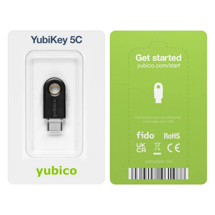 Yubico Clé de sécurité YubiKey 5C USB-C / NFC - Modèle Or et Noir Yubico Clé de sécurité YubiKey 5C USB-C / NFC - Modèle Or et Noir