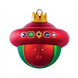 Alessi Boule de Noël Baltasar en verre soufflé rouge