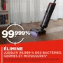 Polti RollySteam WD40C - Aspirateur balai laveur vapeur sans fil, avec brosse rotative, pour surfaces dures et tapis, autonomie 35 min