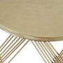 BigBuy Home Jeu de 2 tables Doré