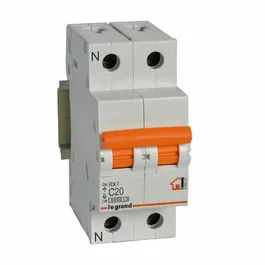 LEGRAND Interrupteur Magnétothermique RX³ - 1P+N - 230V~ - 20A - Courbe C (419927)