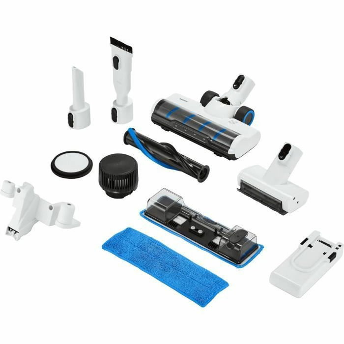 Medion P400 W Aspirateur Balai sans Fil, 26 kPa, Blanc et Bleu Medion P400 W Aspirateur Balai sans Fil, 26 kPa, Blanc et Bleu