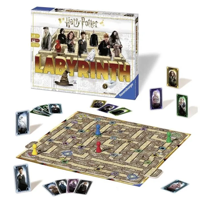 Ravensburger - Labyrinthe Harry Potter, Jeu de société familial de chasse au trésor dans un labyrinthe mobile, pour enfants et adultes dès 7 ans