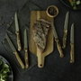 Livoo Set de 6 couteaux à steak MEC133 avec support en bois d'acacia