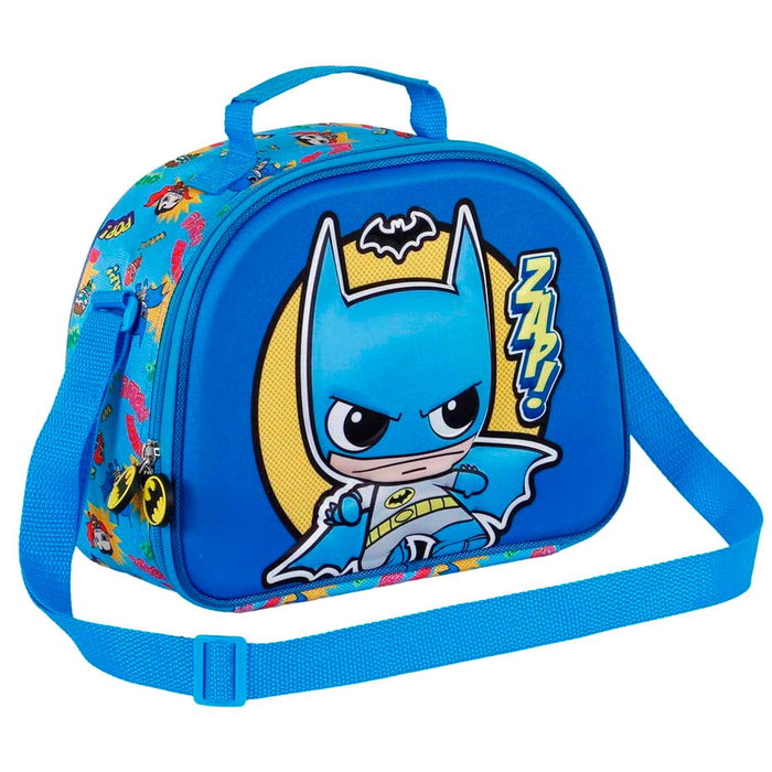 KARACTERMANIA Sac à dos porté-repas 3D Batman DC Comics - 25,5x10x20cm - Avec compartiment unique, bretelle réglable et design en relief