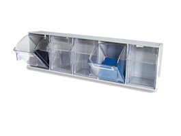 DUVER Module organisateur de visserie, 5 tiroirs basculants, Gris métallique