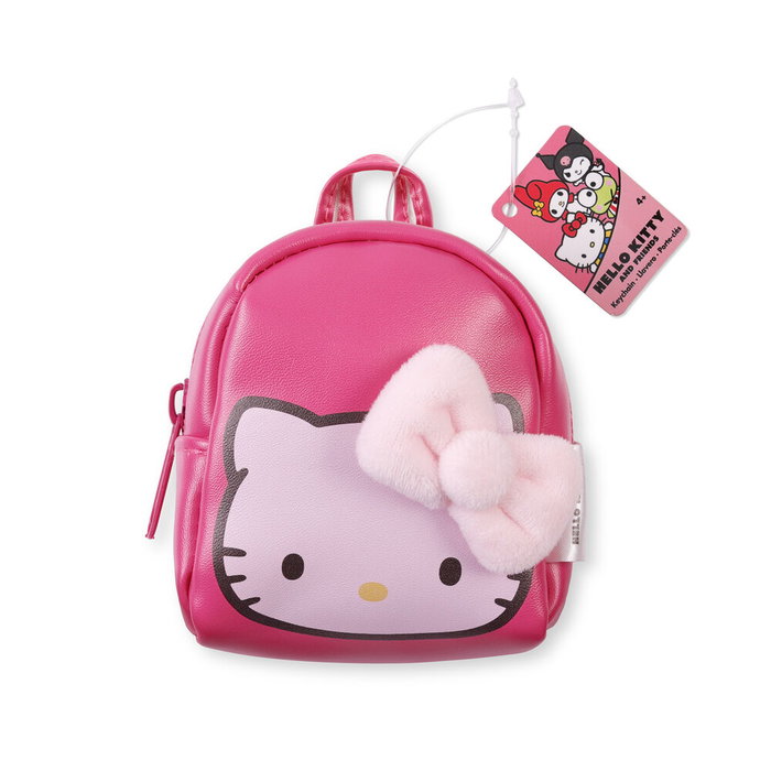 PEERS HARDY Porte-clés mini sac à dos Hello Kitty and Friends avec lazo 3D, fermeture éclair et anneau de fixation