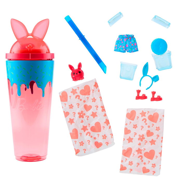 Barbie Pop Reveal Fiesta De Animales Conejito Jcn87 Mattel - Poupée à surprises avec slime et thème milkshake - Collection Fiesta des animaux Barbie Pop Reveal Fiesta De Animales Conejito Jcn87 Mattel - Poupée à surprises avec slime et thème milkshake - Collection Fiesta des animaux