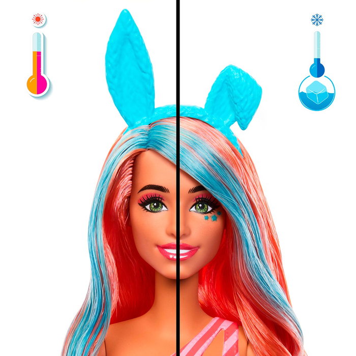 Barbie Pop Reveal Fiesta De Animales Conejito Jcn87 Mattel - Poupée à surprises avec slime et thème milkshake - Collection Fiesta des animaux Barbie Pop Reveal Fiesta De Animales Conejito Jcn87 Mattel - Poupée à surprises avec slime et thème milkshake - Collection Fiesta des animaux