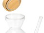 Vivalto Huilier verseur avec bouchon en bambou 600 ml verre transparent 18x15.5x8.7 cm (Set de 12)