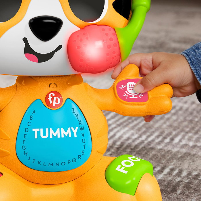 Fisher-Price Banda Animal Tigre HYK91 - Jouet d'éveil interactif avec lumières, 50+ chansons, enregistreur et apprentissage