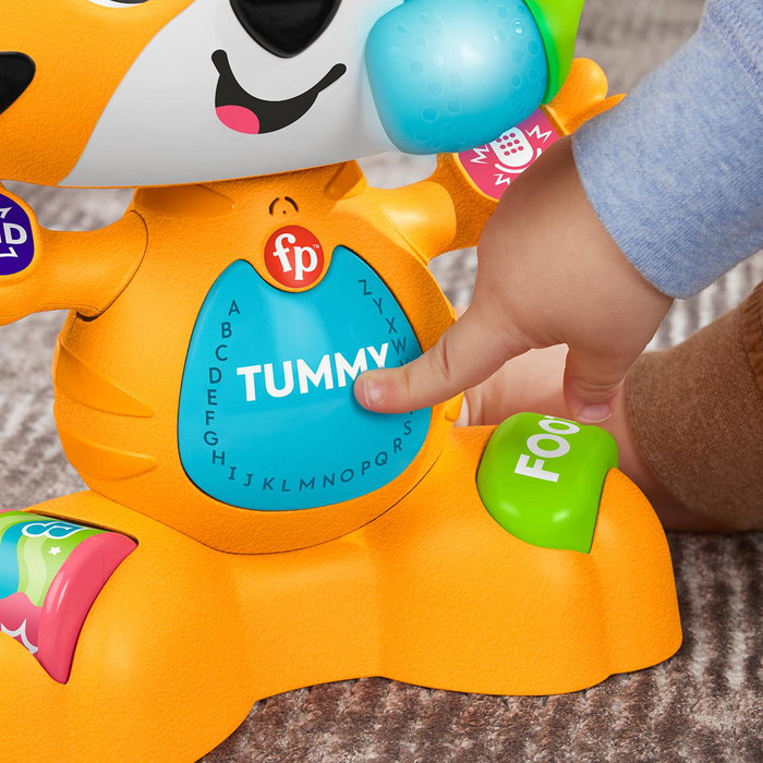 Fisher-Price Banda Animal Tigre HYK91 - Jouet d'éveil interactif avec lumières, 50+ chansons, enregistreur et apprentissage