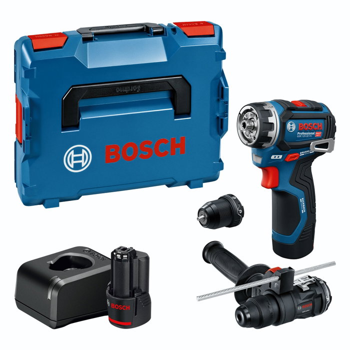 Bosch Professional GSR 12V-32 FC Flexiclick - Perceuse-visseuse sans fil avec 2 batteries 2.0 Ah et accessoires
