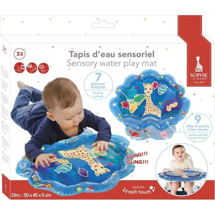 Sophie La Girafe Tapis d'eau sensoriel Bleu
