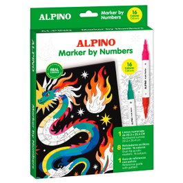 ALPINO Kit de peinture par numéros Dragon