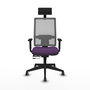 Piqueras y Crespo Chaise de Bureau 1D066G1 Violet et Gris