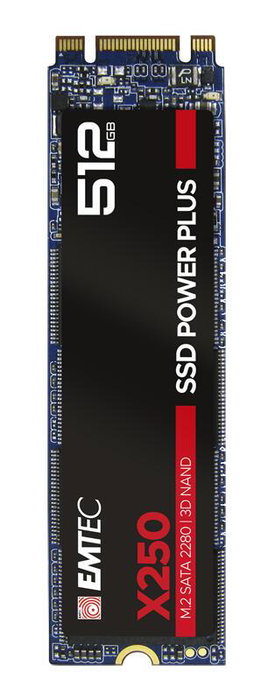 Emtec SSD M.2 X250 512 Go Noir Emtec SSD M.2 X250 512 Go Noir