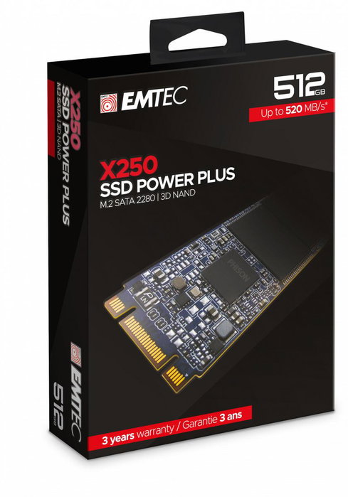 Emtec SSD M.2 X250 512 Go Noir Emtec SSD M.2 X250 512 Go Noir