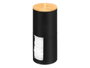 Berilo Bocal Plastique Double Couvercle en Bambou Noir 7x18x7 cm (Set de 24)