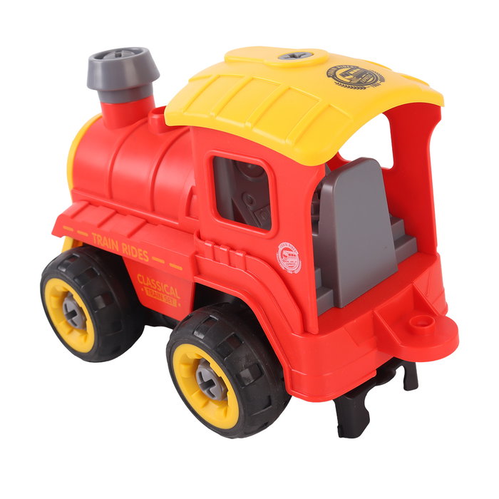 Tachan T01022 Train de Construction DIY 28 Pièces - Véhicule à Monter pour Enfants - Développe la Motricité Fine et la Logique - Jeu Éducatif à Partir de 3 Ans