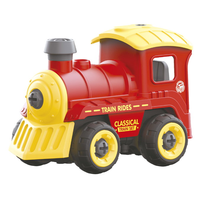 Tachan T01022 Train de Construction DIY 28 Pièces - Véhicule à Monter pour Enfants - Développe la Motricité Fine et la Logique - Jeu Éducatif à Partir de 3 Ans