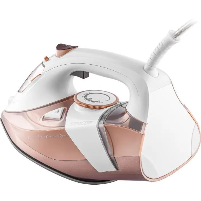 SENCOR SSI 8300RS Fer à Repasser Vapeur 3200W - 350ml - Vapeur Continue 45g/min - Semelle Céramique - Blanc/Rose SENCOR SSI 8300RS Fer à Repasser Vapeur 3200W - 350ml - Vapeur Continue 45g/min - Semelle Céramique - Blanc/Rose