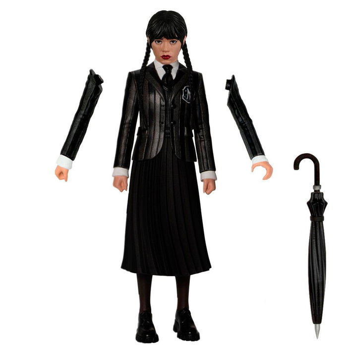 MEZCO TOYZ Set de 2 Figurines Articulées Wednesday et Enid (9,5 cm) avec Accessoires