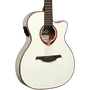 LAG Guitare Acoustique Auditorium Slim Cutaway Tramontane 118 A/E - Ivory White