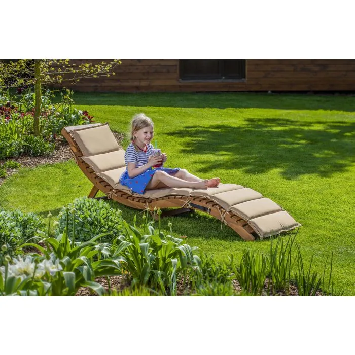 Fieldmann FDZN 4009-T Chaise longue ADRIA en bois d'acacia tropical pliable, 182x54x63 cm, intérieur/extérieur
