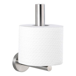 Wenko Porte-rouleau de papier toilette en acier inoxydable brossé réservoir 8 x 18 x 12,5 cm