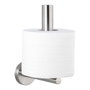 Wenko Porte-rouleau de papier toilette en acier inoxydable brossé réservoir 8 x 18 x 12,5 cm