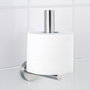 Wenko Porte-rouleau de papier toilette en acier inoxydable brossé réservoir 8 x 18 x 12,5 cm