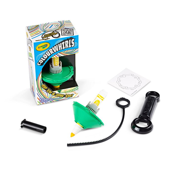 Crayola Colourwhirls - Pinta Peonzas Surtidas 74-7649 - Jeu créatif avec 6 modèles pour réaliser des tourbillons colorés Crayola Colourwhirls - Pinta Peonzas Surtidas 74-7649 - Jeu créatif avec 6 modèles pour réaliser des tourbillons colorés